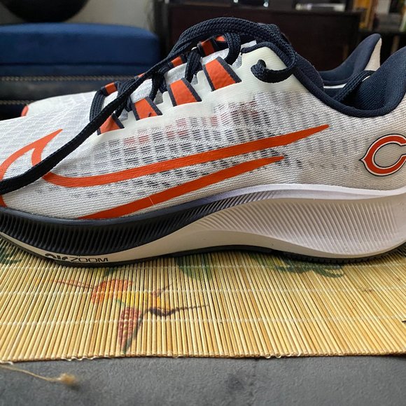 Nike White and Orange Women's Sneakers - Picture 6 of 7